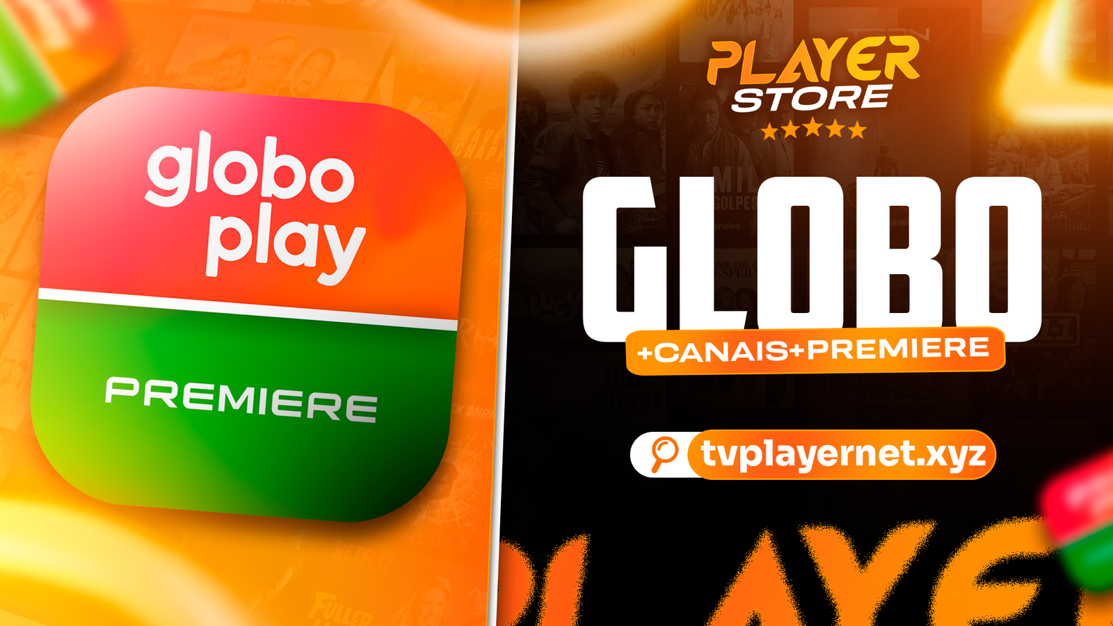TELA GLOBOPLAY + CANAIS + PREMIERE